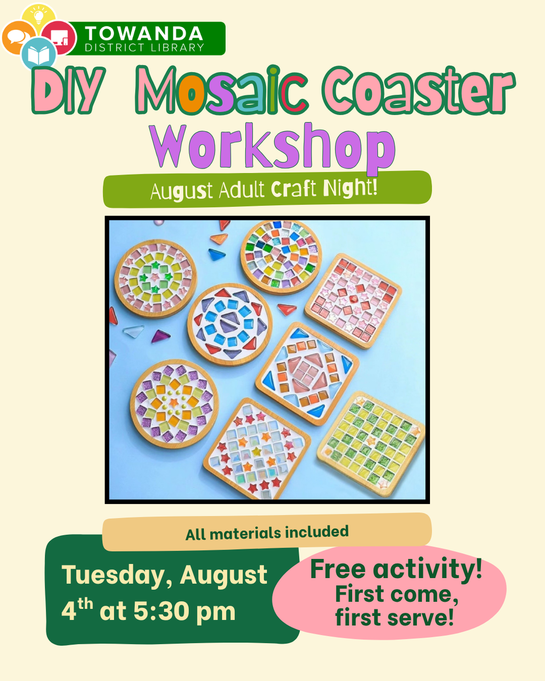 Adult Craft - Mosaic Coasters
