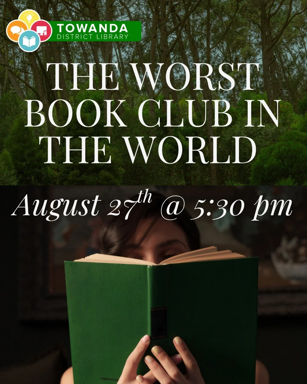 Join us for The Worst Book Club in the World on Thursday, August 27 at 5:30 PM at Towanda District Library!
This month we&rsquo;re reading The Cellar by Natasha Preston&mdash;a suspenseful, twisty read that is sure to give us plenty to talk about.

C