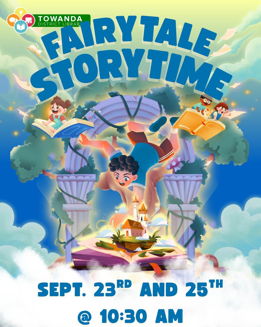 ✨📖 Once Upon a Time&hellip; at Towanda District Library! 🏰🧚&zwj;♀️

Calling all little princes, princesses, knights, dragons, and magical creatures! 👑🐉

📅 Wednesday, September 23 &amp; Friday, September 25
⏰ 10:30 AM
📍 Towanda District Library