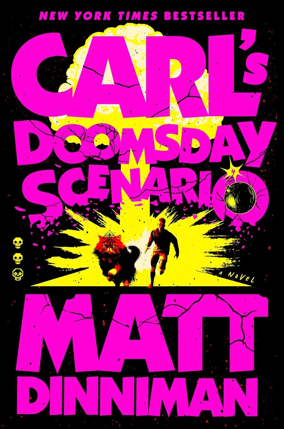 Colorful book cover for 'Carl's Doomsday Scenario' by Matt Dinniman.