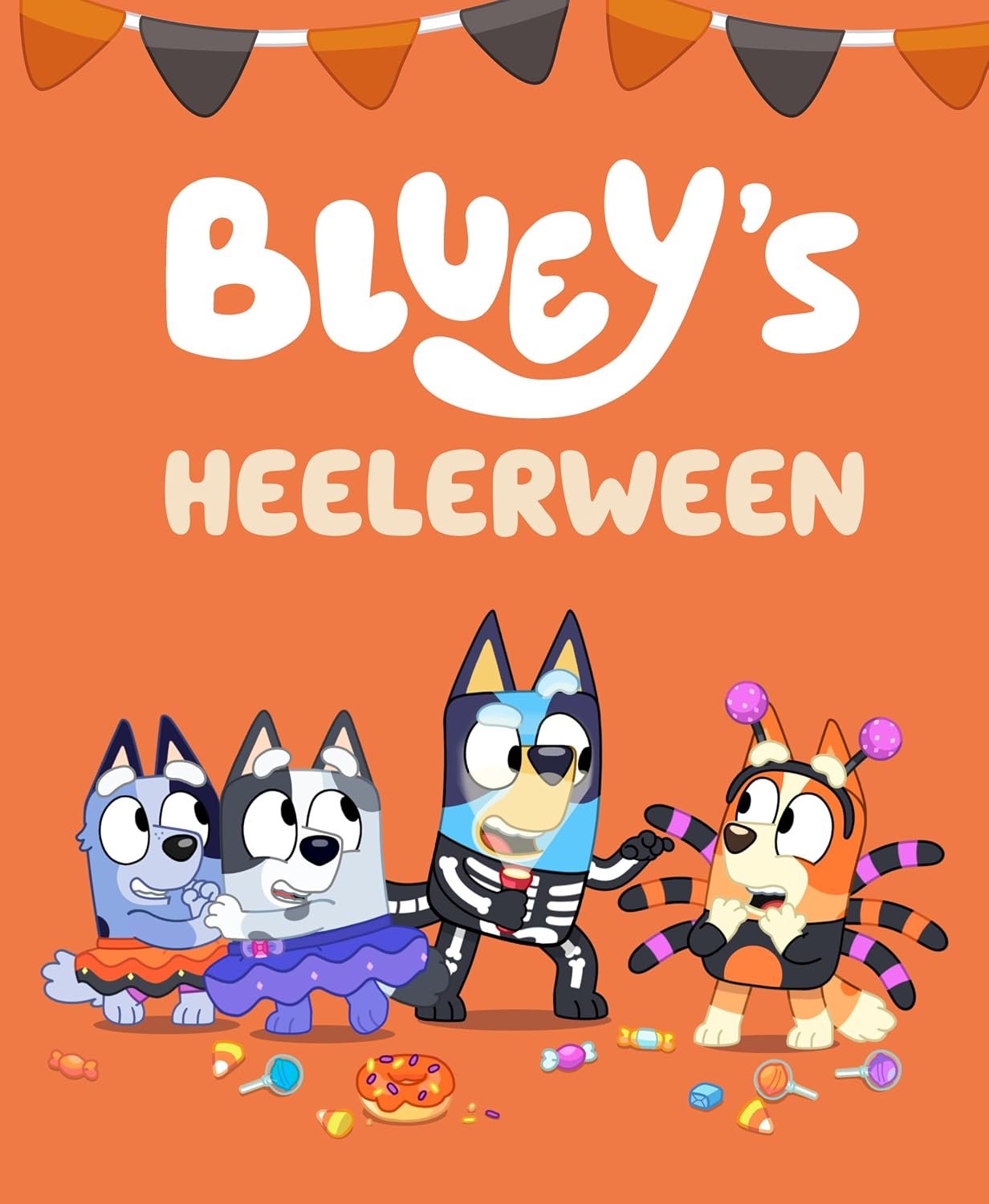 Book cover of 'Bluey's Heelerween'.