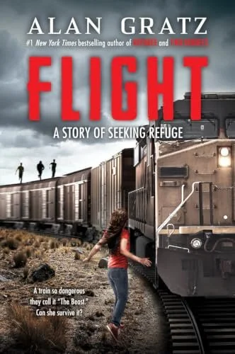 Book cover for 'Flight: A Story of Seeking Refuge' by Alan Gratz.