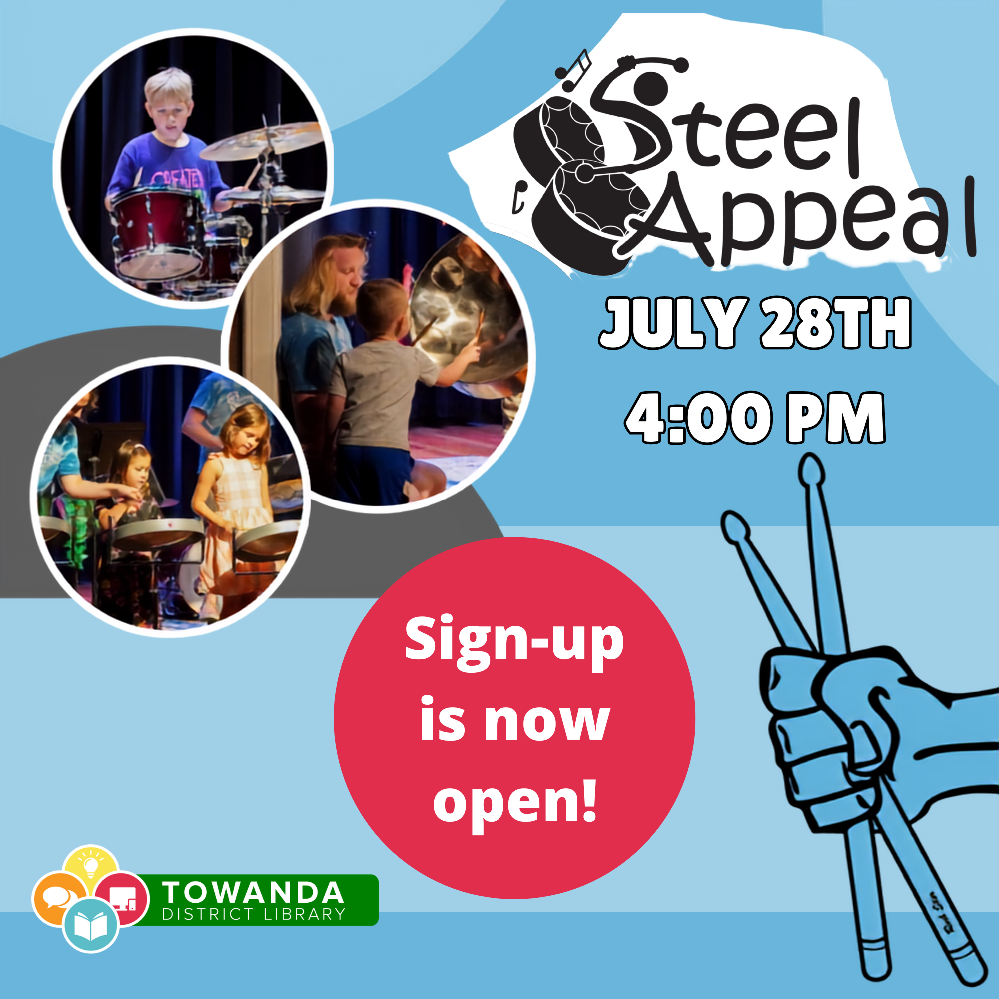 Registration open for Steel Appeal Program July 28th at 4:00.