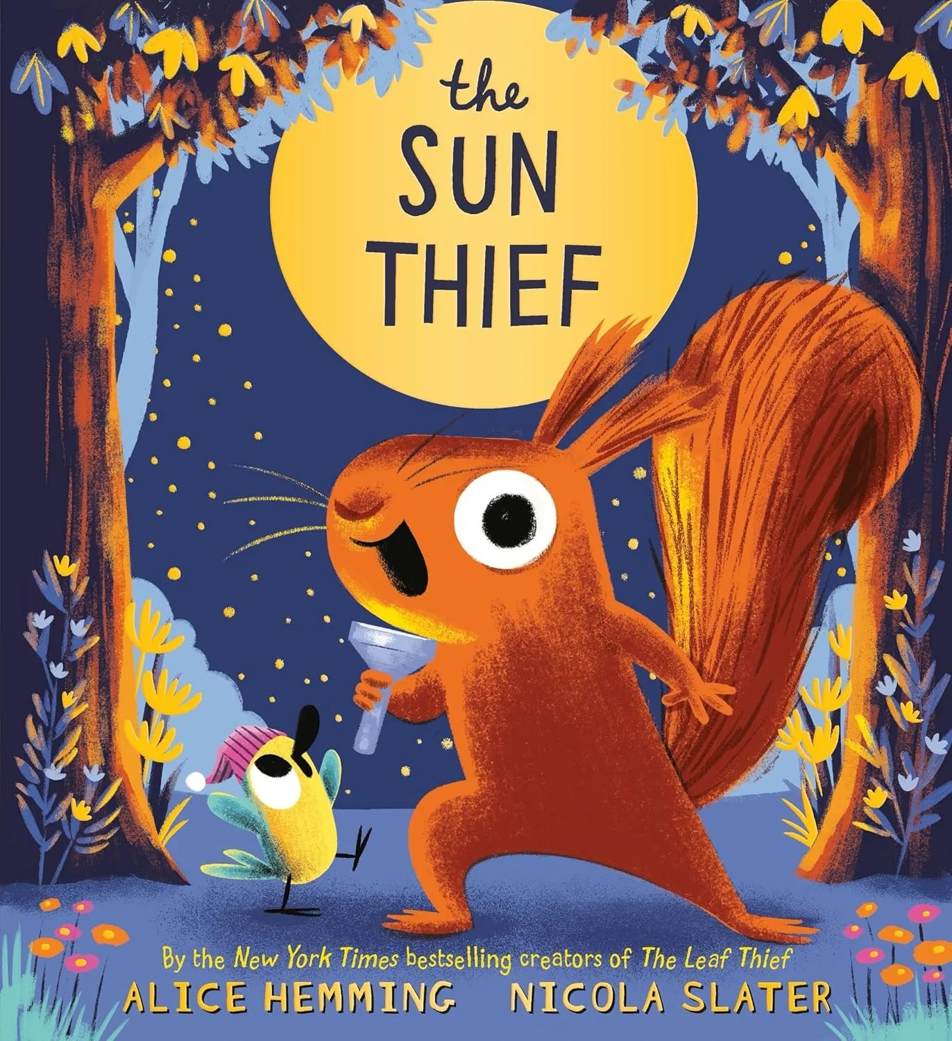 Children's book cover of 'The Sun Thief' by Alice Hemming.
