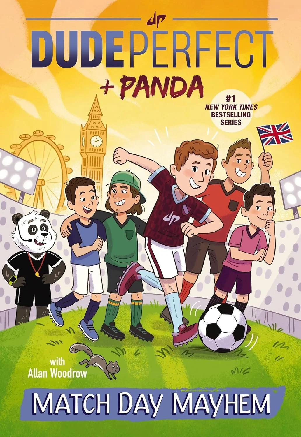 Cover of the book "Dude Perfect + Panda: Match Day Mayhem" by Dude Perfect.