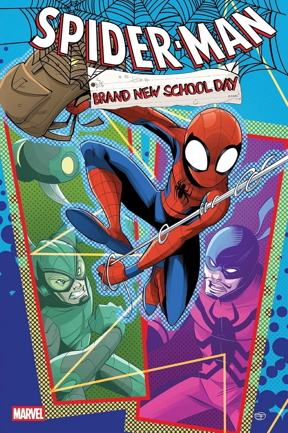 Cover of the Spider Man graphic novel 'Brand New School Day'.