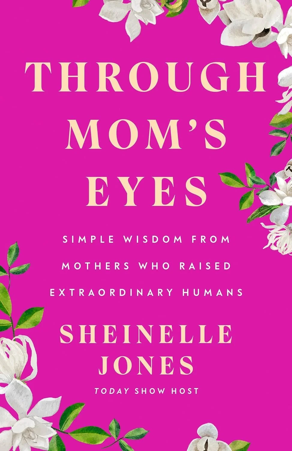 Book cover for "Through Mom's Eyes: Simple Wisdom from Mothers Who Raised Extraordinary Humans" by Sheinelle Jones.