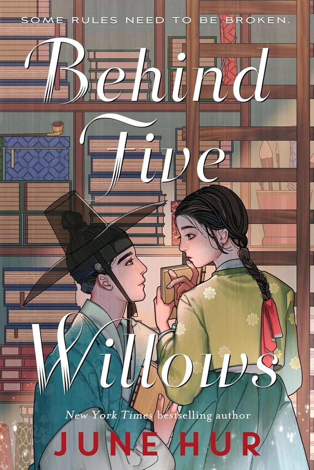 Book cover for 'Behind Five Willows' by June Hur.