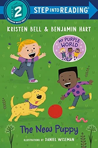 Cover of a children's book titled 'The New Puppy' by Kristen Bell & Benjamin Hart.