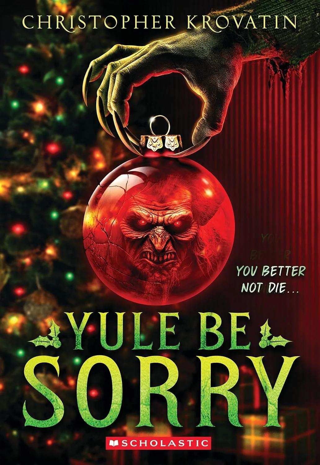 Book cover "Yule Be Sorry" by Christopher Krovatin.
