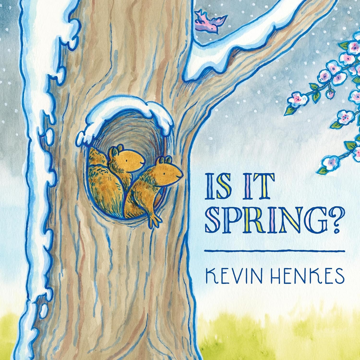 Book cover of 'Is It Spring?' and the author's name 'Kevin Henkes.