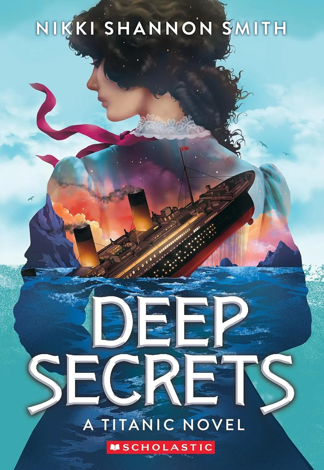Book cover for 'Deep Secrets,' a Titanic novel by Nikki Shannon Smith.