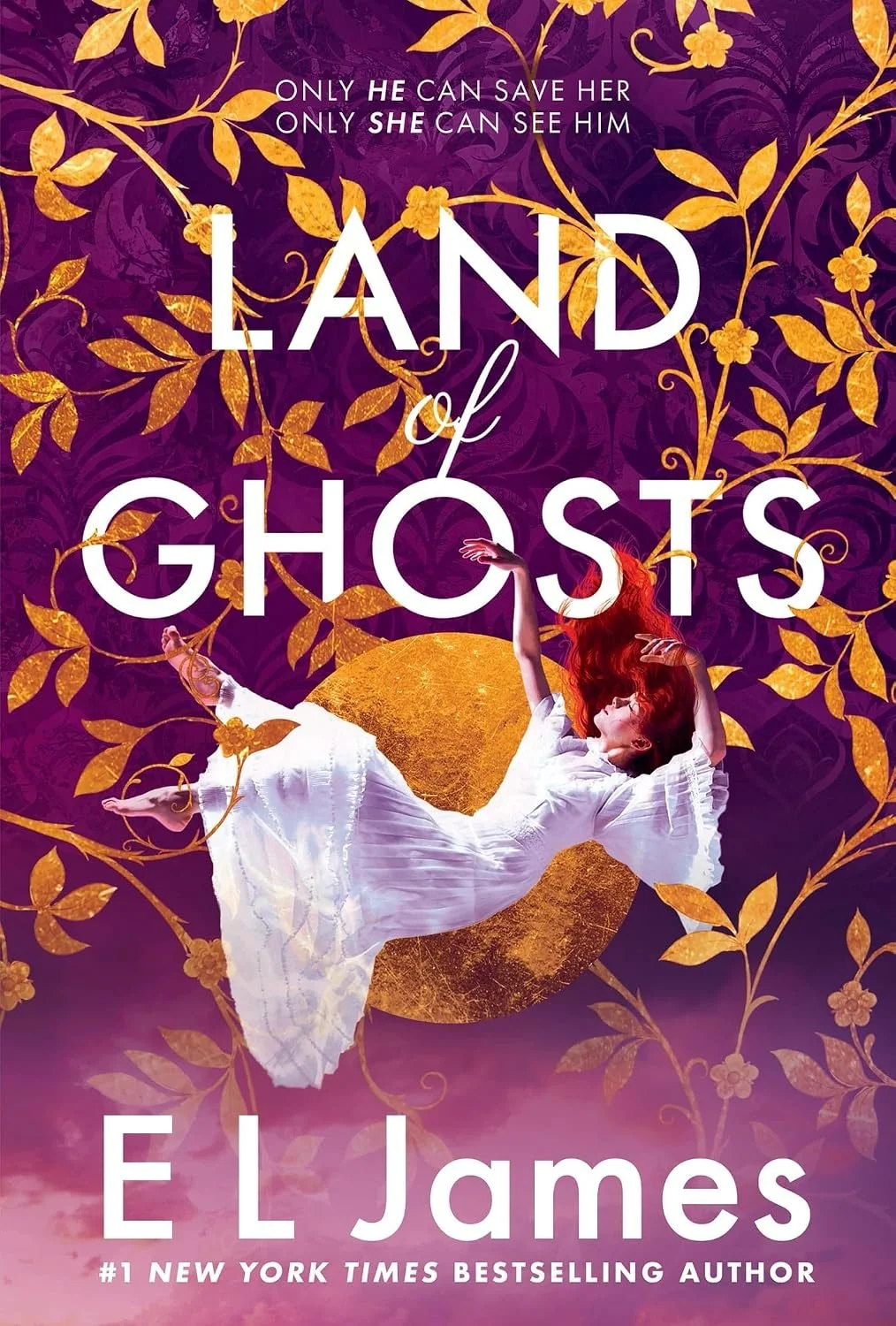 Book cover for 'Land of Ghosts' by E L James. 