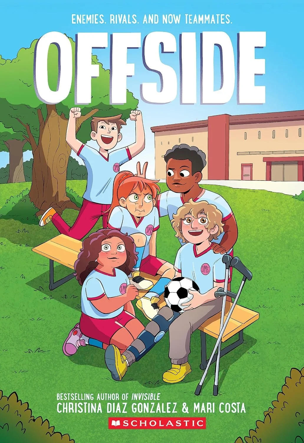 Cover of the book titled "Offside" by Christina Diaz Gonzalez and Mari Costa.