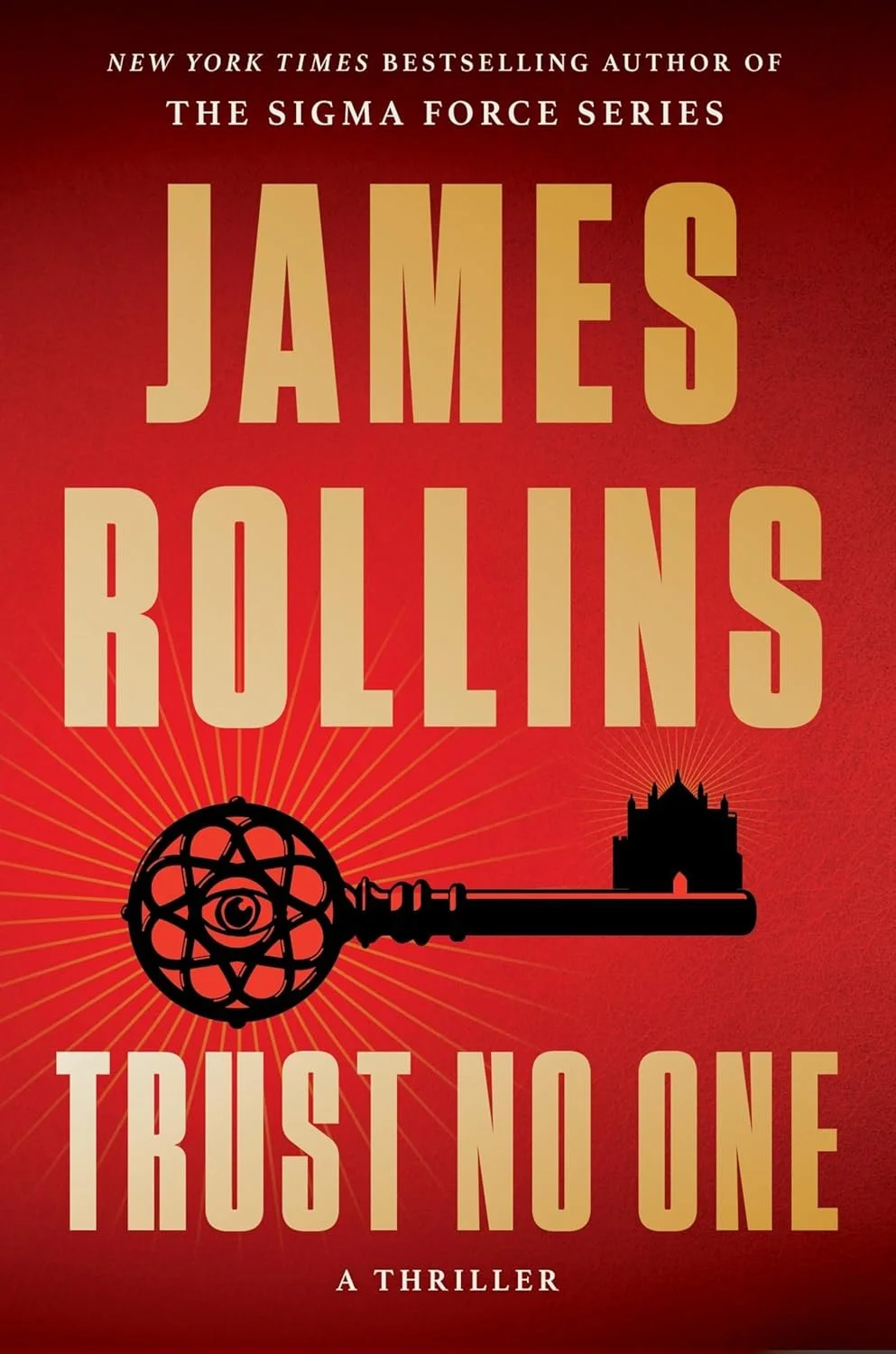 Book cover for 'Trust No One' by James Rollins.
