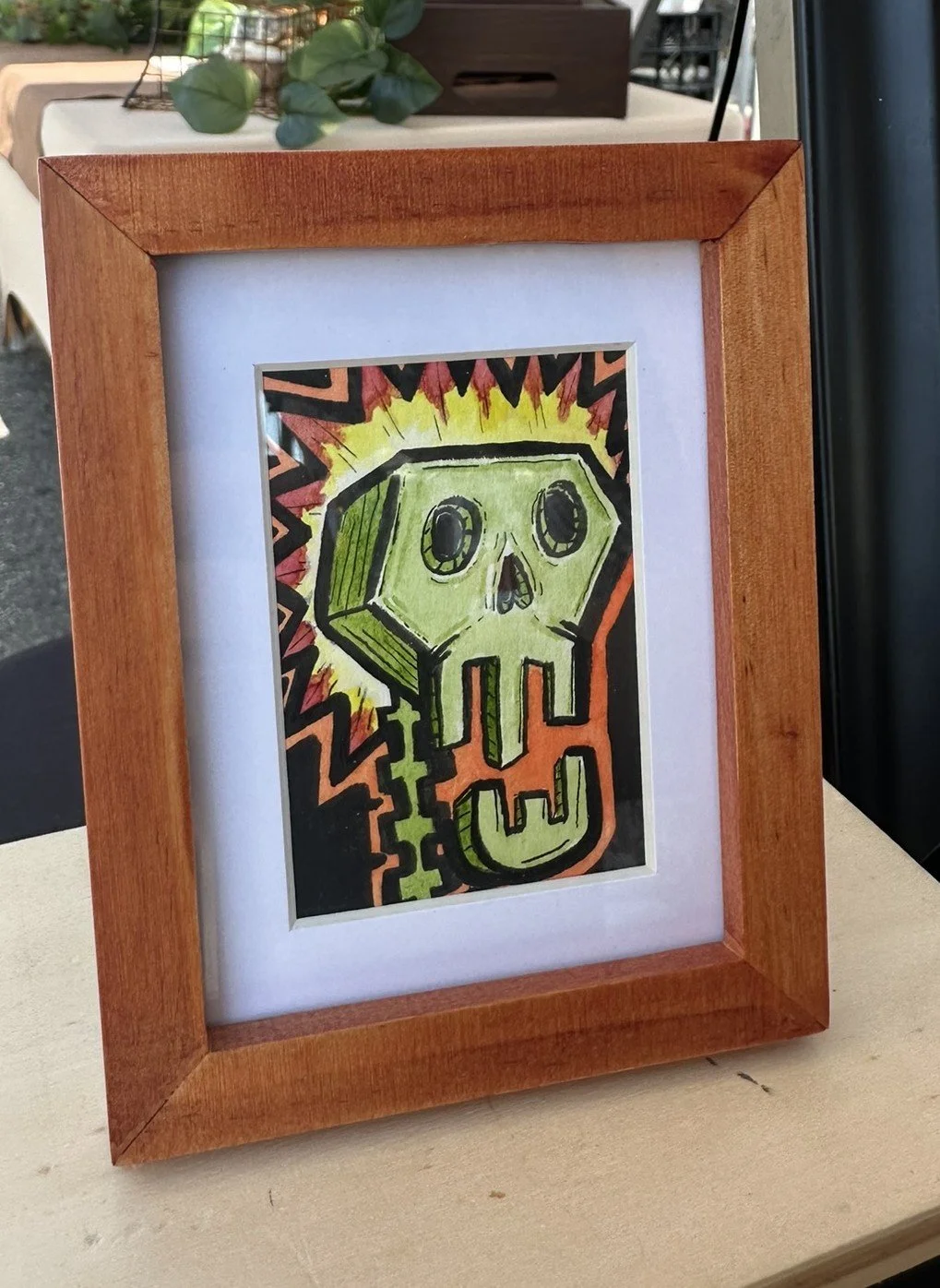 Framed Mini Skull Painting