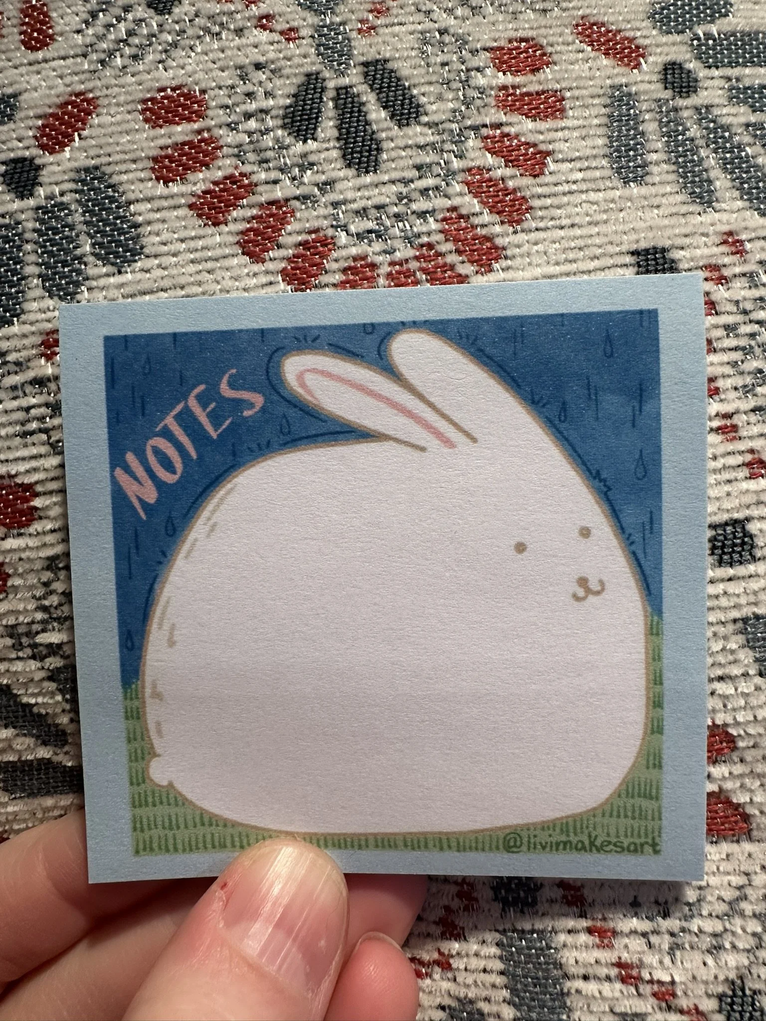 Bunny Post-It Note Pad