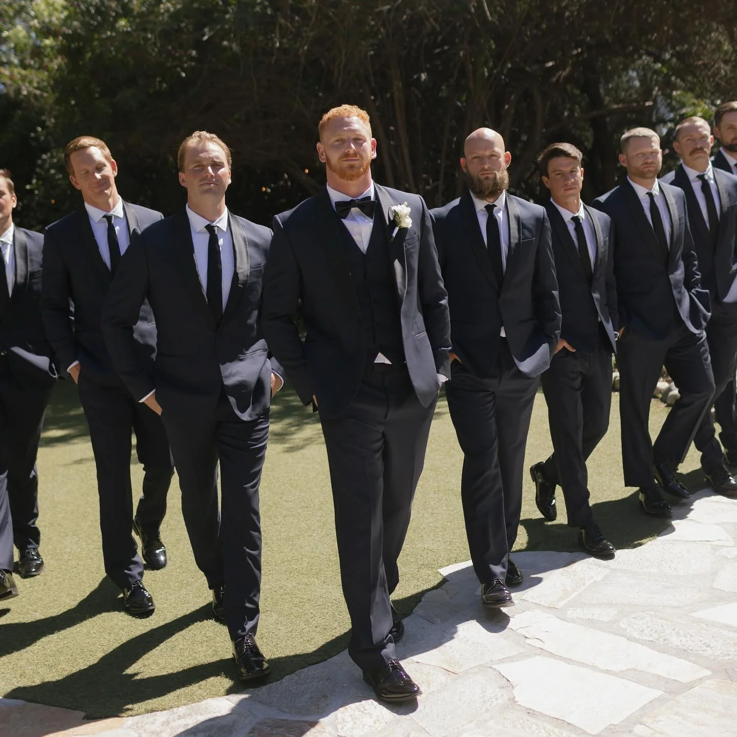 a moment for the guys!

Venue: @greengablesweddings
Photo: @emilyfaithgrateke 
Florals: @bydesignflorals 
Hair: @hairbycarolinesd 
Makeup: @juliekoethmakeup 
Dress: @blushbridalcouture 
Tux: @theblacktux