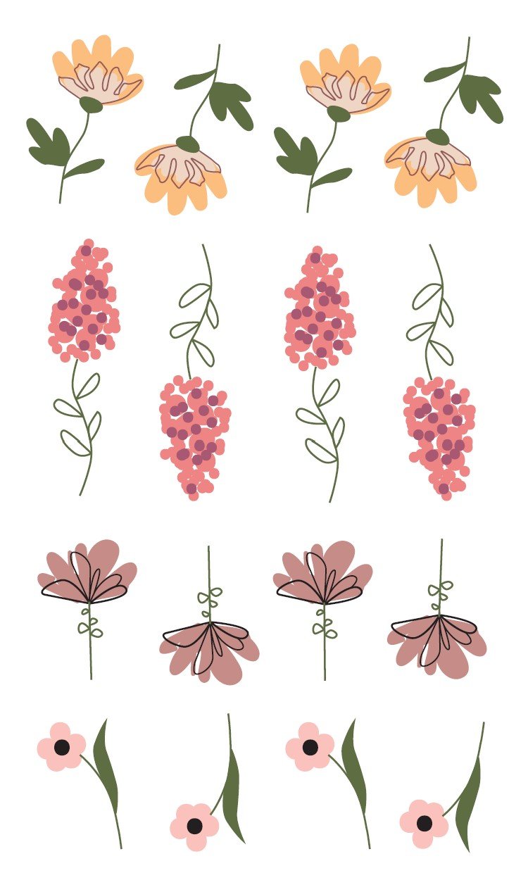 Botanical Paper Sticker 6 sheets — The Creative Stall
