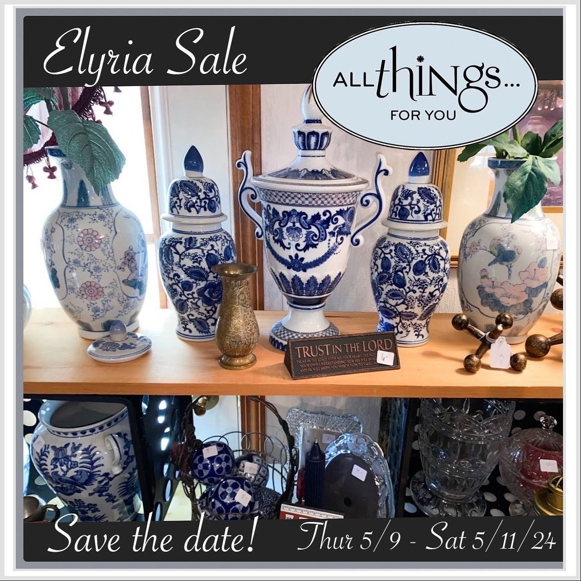 Save the date for this latest and greatest upcoming estate sale extravaganza! So much awesomeness it will be a multi-week sale in 44035! (Thur 5/9-Sat 5/11/24) Address will be available after 9am on Wed 5/8/24.) Don&rsquo;t miss Part 1 of this Elyria