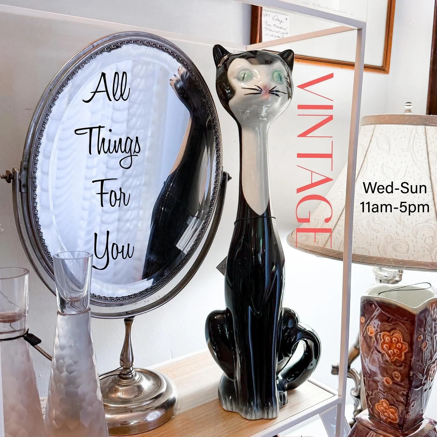 All Things For You, one of Cleveland&rsquo;s best homes for all things vintage is open every Wednesday through Sunday from 11am until 5pm. Join us here in the Tremont neighborhood minutes from downtown for great vintage for you and all your gift givi