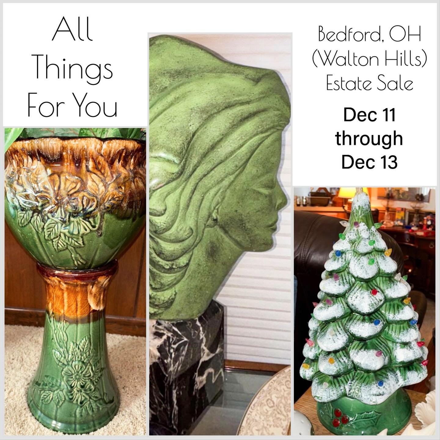 Join us later this week for this beautiful Walton Hills estate sale in Bedford, Ohio. 
The sale will begin Thursday 12/11 and run through Saturday 12/13. The address for this sale will be posted on Wednesday 12/10 after 9am. 
For more information vis