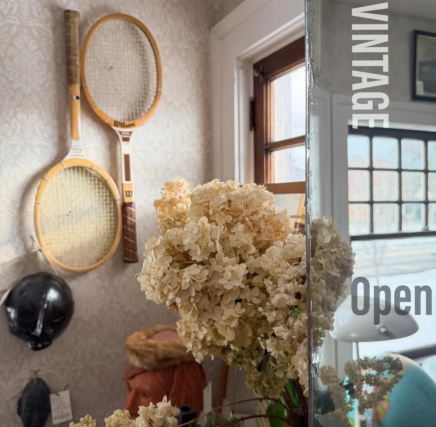 We are OPEN TODAY! And our Sip &amp; Shop Weekend starts tomorrow. So swoop in soon and enjoy first choice of all the wonderful vintage new arrivals. 
We are here and ready for all of your quality, unique and memorable gift giving needs. 
All Things 