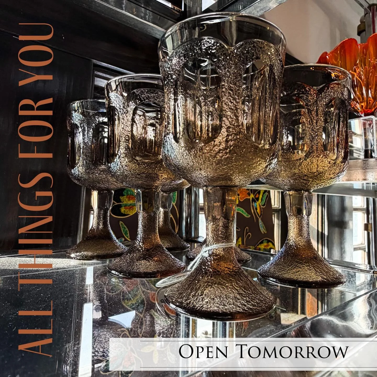 OPEN WEDNESDAY! All Things For You is Cleveland&rsquo;s home for vintage. 
We&rsquo;re here in the Tremont neighborhood at 3136 West 14th Street, Cleveland, Ohio. 
We&rsquo;re open every Wednesday through Sunday from 11am until 5pm. 
So, stop in soon