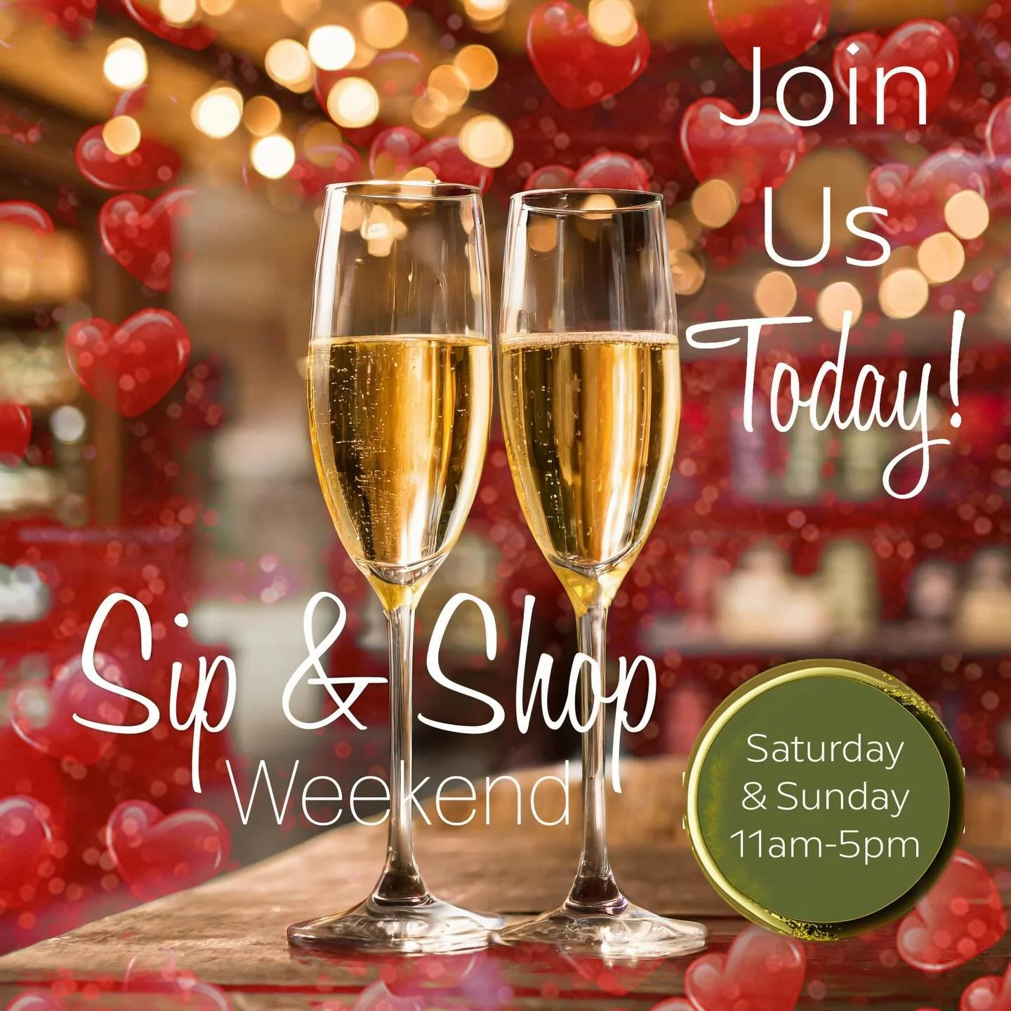 Let the LOVE begin! Love vintage? Join us TODAY, Friday, Saturday and Sunday at All Things For You for a fabulous weekend of LOVE, vintage, tasty beverages, snacks and sales at our All Weekend Sip &amp; Shop! Starting today, we&rsquo;re celebrating l
