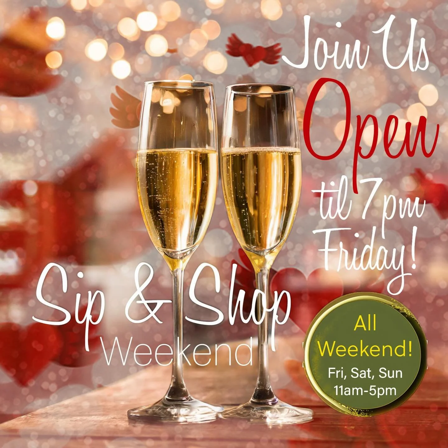 By popular demand&hellip;.OPEN UNTIL 7pm TONIGHT (Friday). Let the LOVE begin! Love vintage? Join us TODAY, Friday, Saturday and Sunday at All Things For You for a fabulous weekend of LOVE, vintage, tasty beverages, snacks and sales at our All Weeken