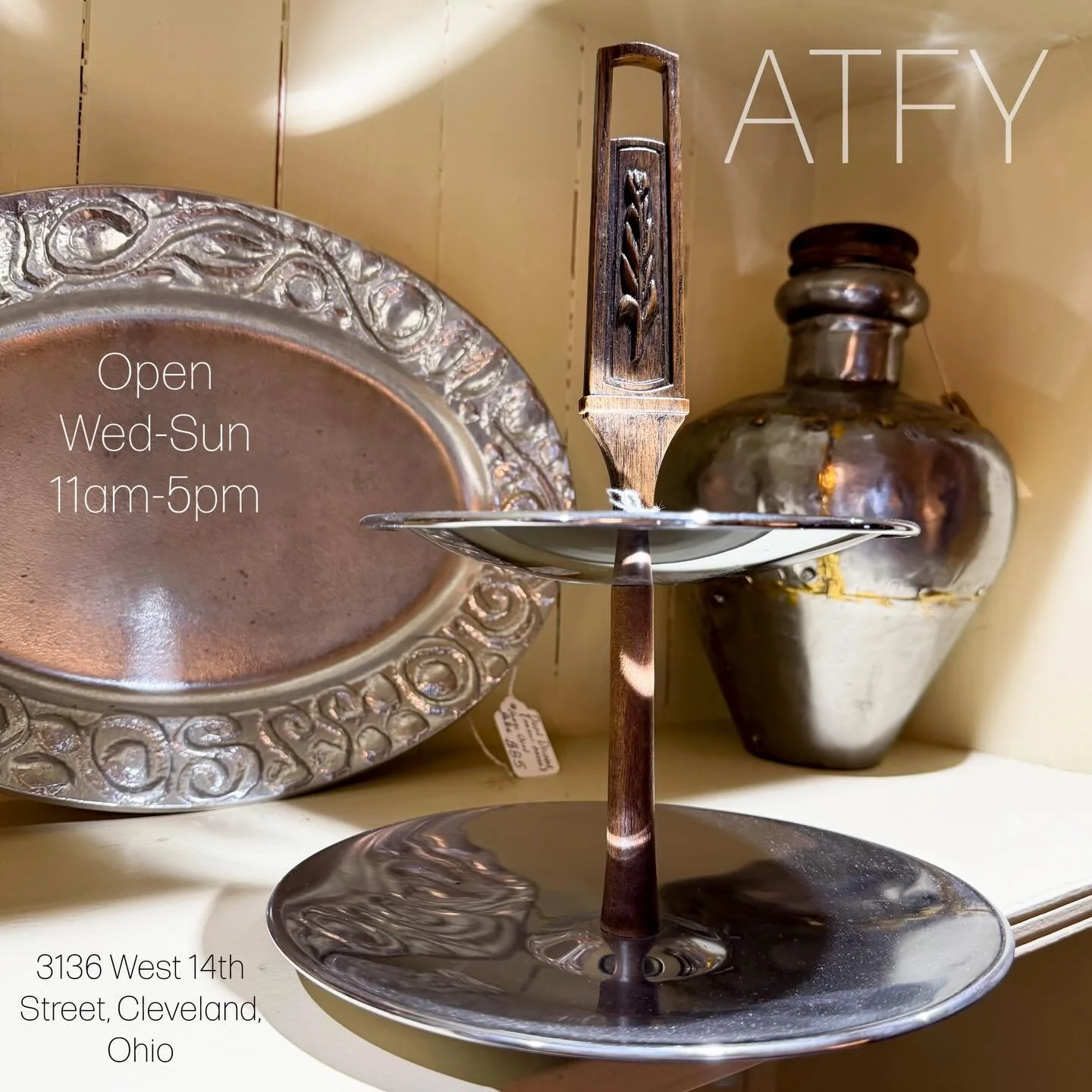 All Things For You, Cleveland&rsquo;s home for all things vintage. Visit our four floors of wonderful vintage any Wednesday through Sunday from 11am until 5pm. 
We are located at:  3136 West 14th Street, Cleveland, Ohio #allthingsforyou #cle #clevela