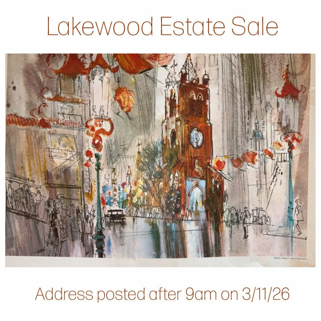 Save the dates for the upcoming All Things For You estate sale in Lakewood, Ohio. This sale takes place next week, March 12 through March 14, 2026. 
The address for this sale will be posted after 9am on Wednesday, March 11, 2026.  For more informatio
