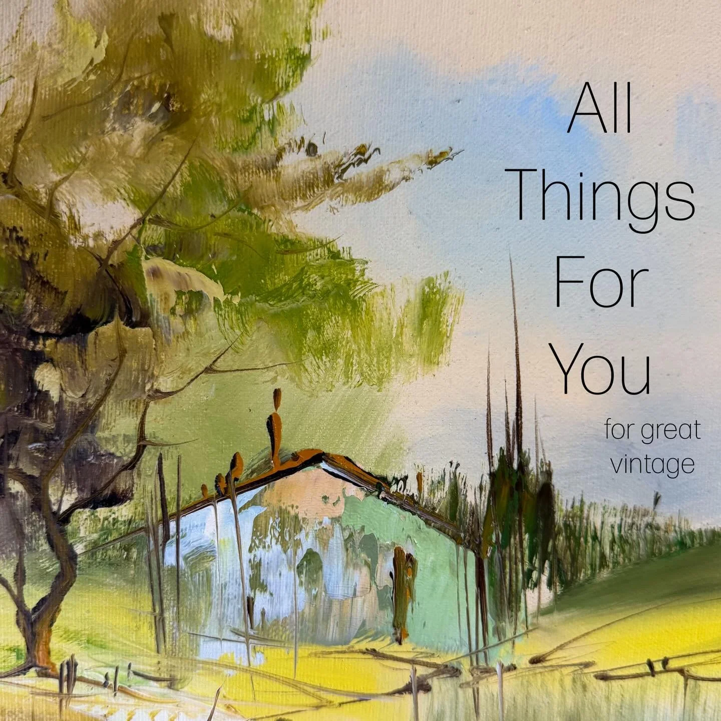 All Things For You is looking forward to opening our doors for you on Wednesday for a wonderful vintage shopping experience. While you&rsquo;re hunkered down during this snow/wind event go ahead and make plans to escape being trapped inside for days 