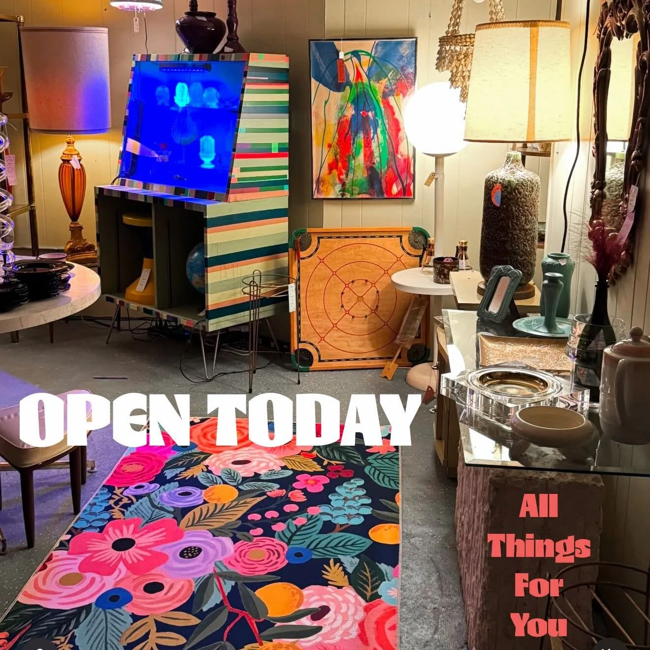 It&rsquo;s Wednesday! &hellip;. All Things For You is open and awesome vintage shopping is here! All Things For You, Cleveland&rsquo;s home for vintage is here in the heart of CLE and only minutes from downtown Cleveland in the Tremont neighborhood. 