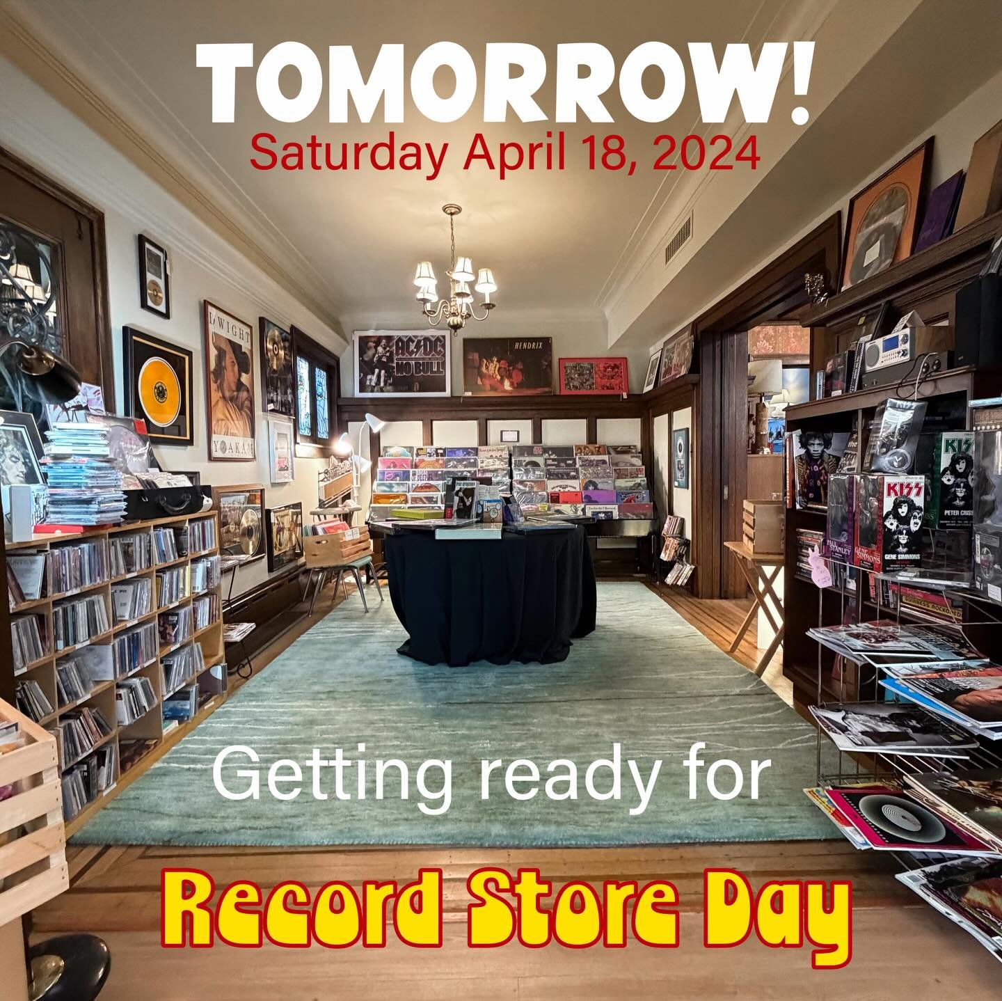Join us TOMORROW, Saturday! Save the 4/18/26 date to save 10% off all things music at All Things For You! (All LPs, CDs, Concert DVDs, music posters, music action figures on the main floor V1)
We&rsquo;re open from 11am until 5pm every Wednesday thro