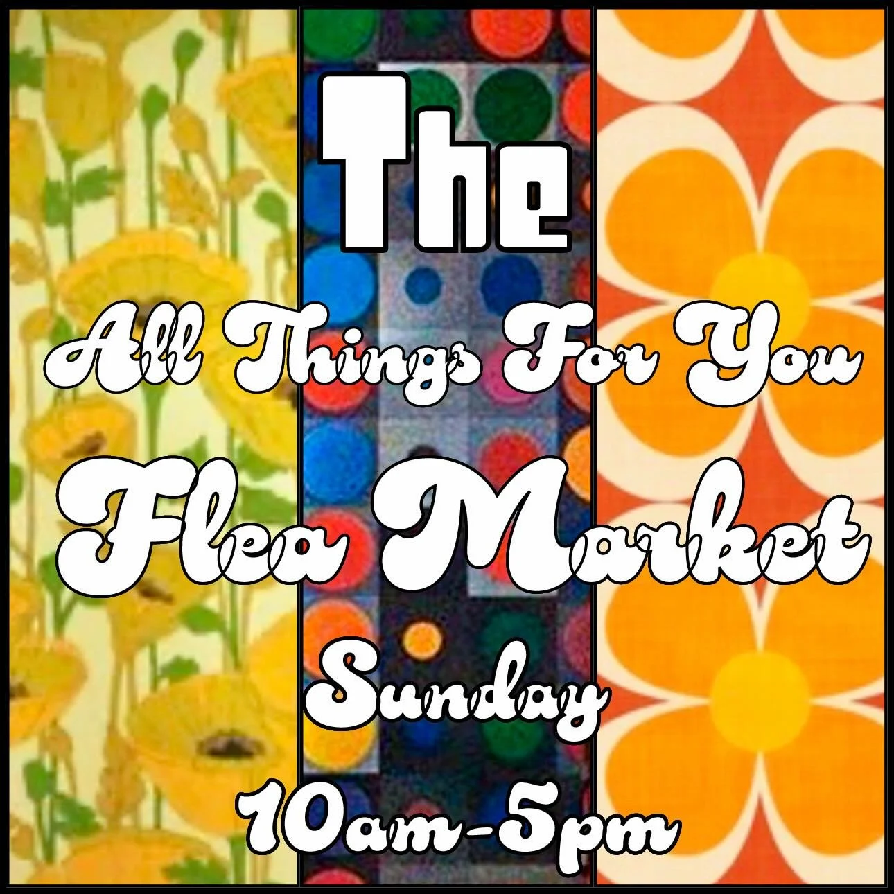 Just a couple of days away! Our spring flea market is almost here! This Sunday, May 24, 2026 at All Things For You please join us for our Spring Time Flea Market! All of our vintage dealers and MANY outside dealers will be joining our family for our 