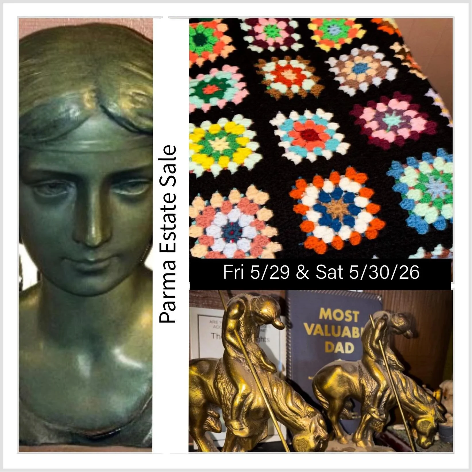 Welcome to All Things For You&rsquo;s newest estate sale. This sale will take place in Parma, Ohio. This is a 2 day sale. For more information and photos of the treasures that await you visit the web address listed below. 
  The address for this sale