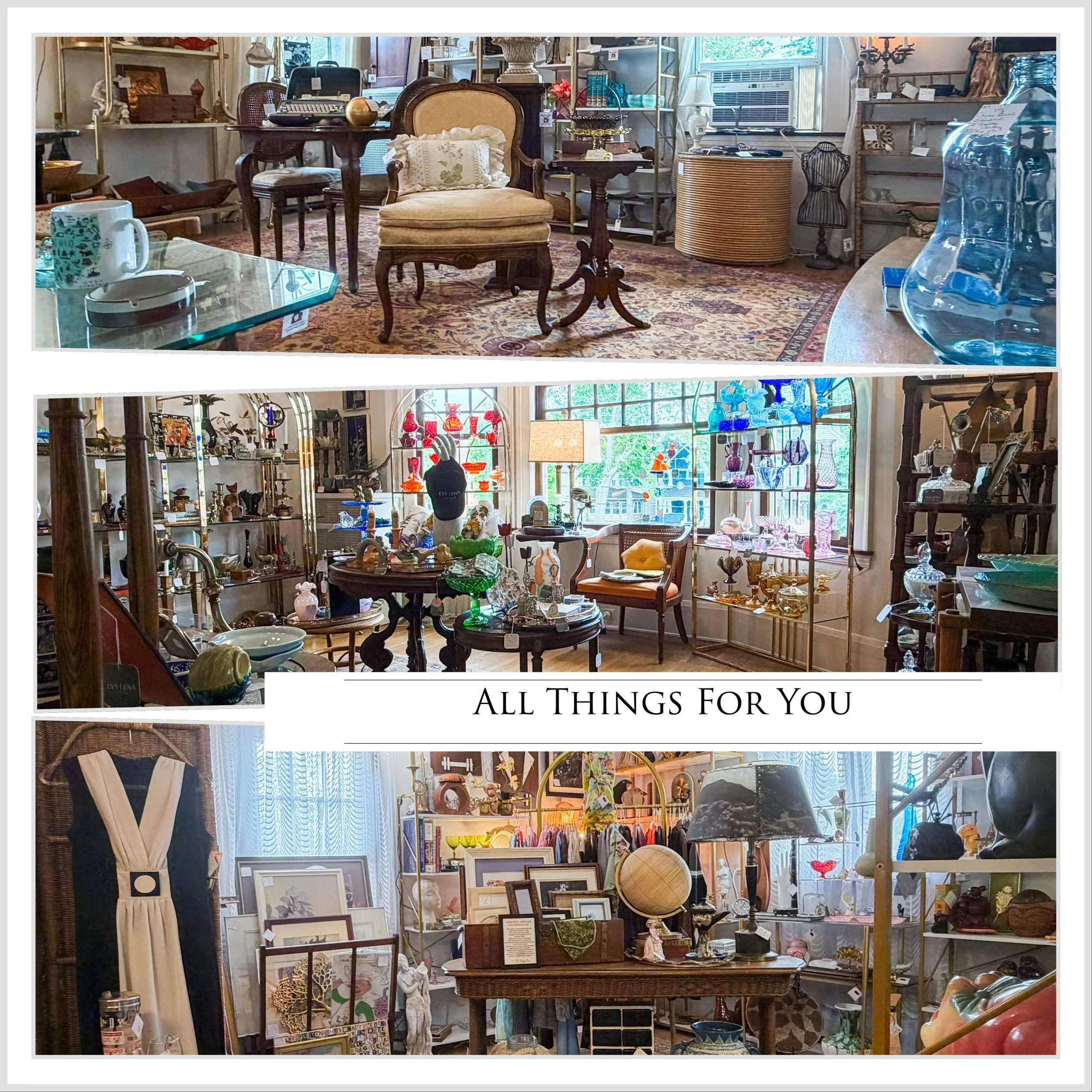 All Things For You is OPEN today, Friday, at 11am. 
  All Things For You is a beautiful home for our collective family of unique and talented gatherers of amazing vintage of all kinds. 
We are located at:
3136 West 14th Street, Cleveland, Ohio 
Our h