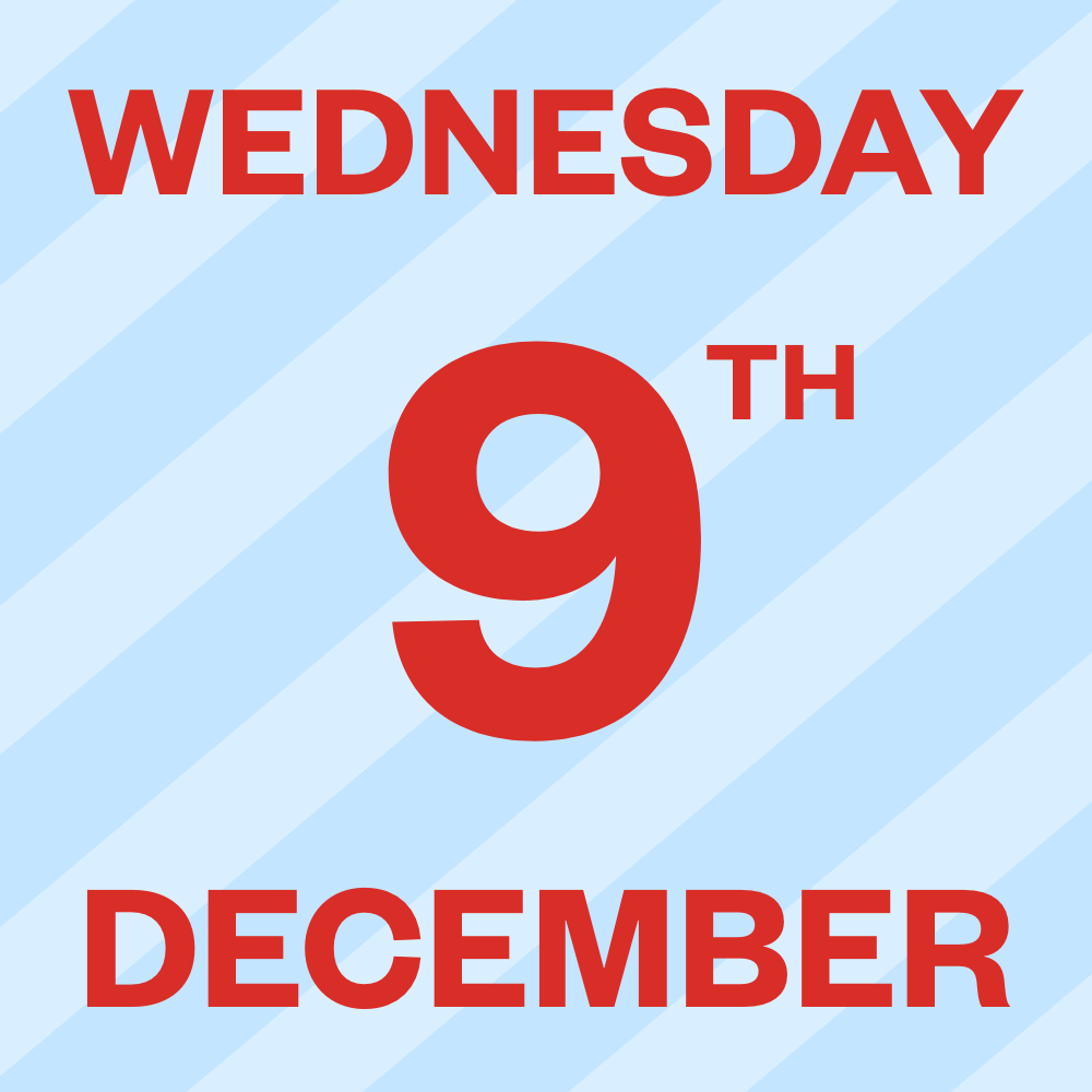 Wednesday, 9th of December