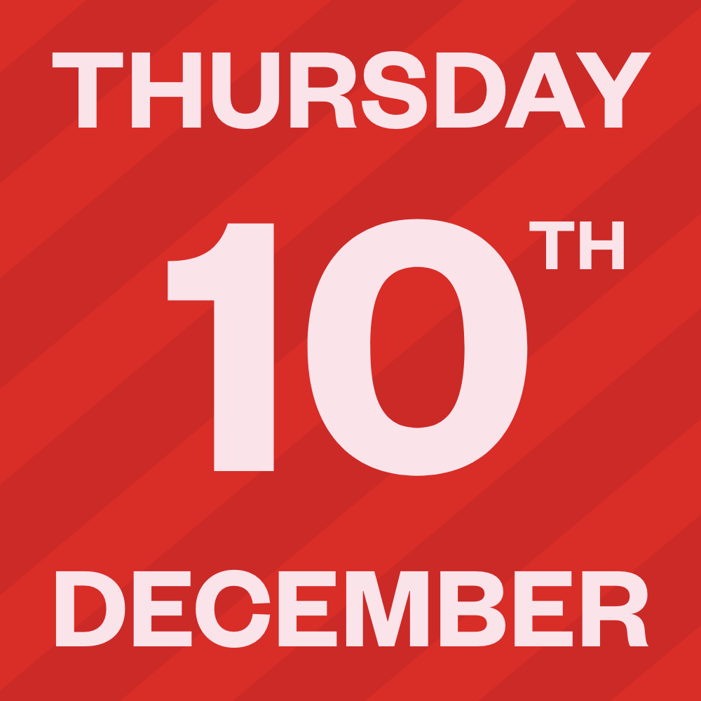 Thursday, 10th of December