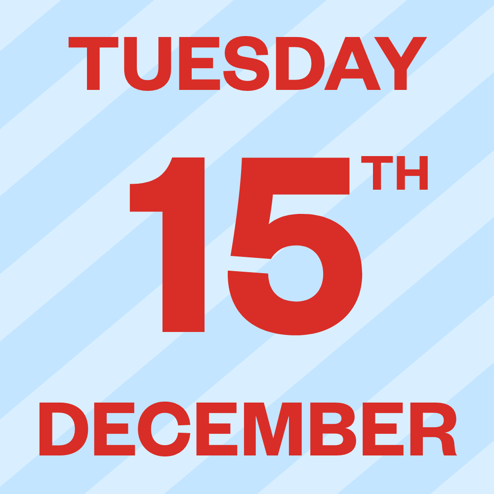 Tuesday, 15th of December