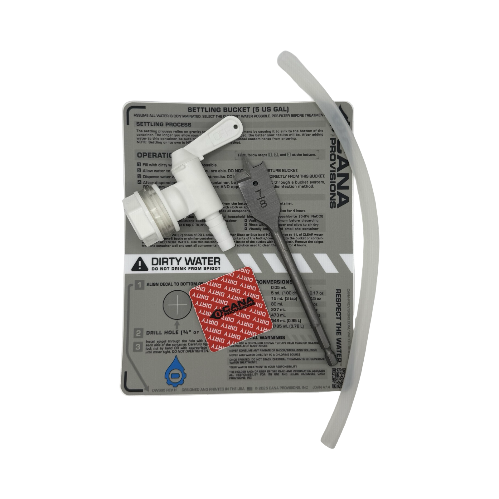 Gravity Filter Compatible Settling Bucket Construction Kit