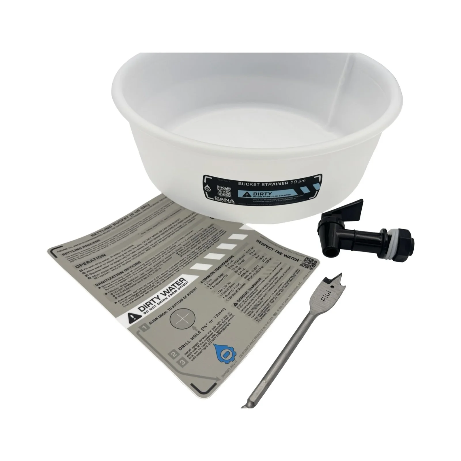 bucket filter settling bucket kit