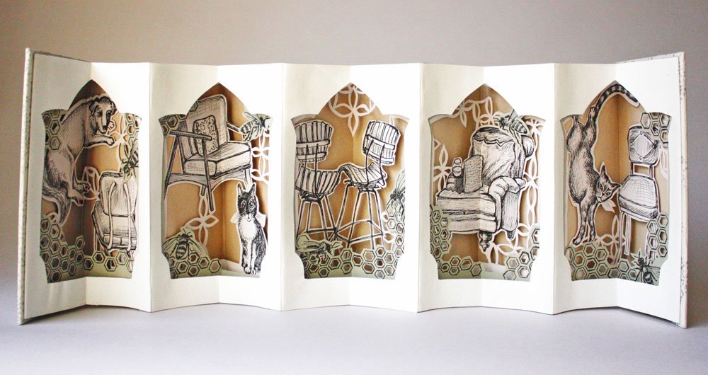 "Summer Home," carousel pop-up book 2019. Collection of the artist.