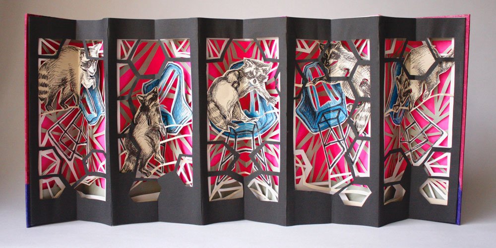 "Party's Over," carousel pop-up book, 2019.