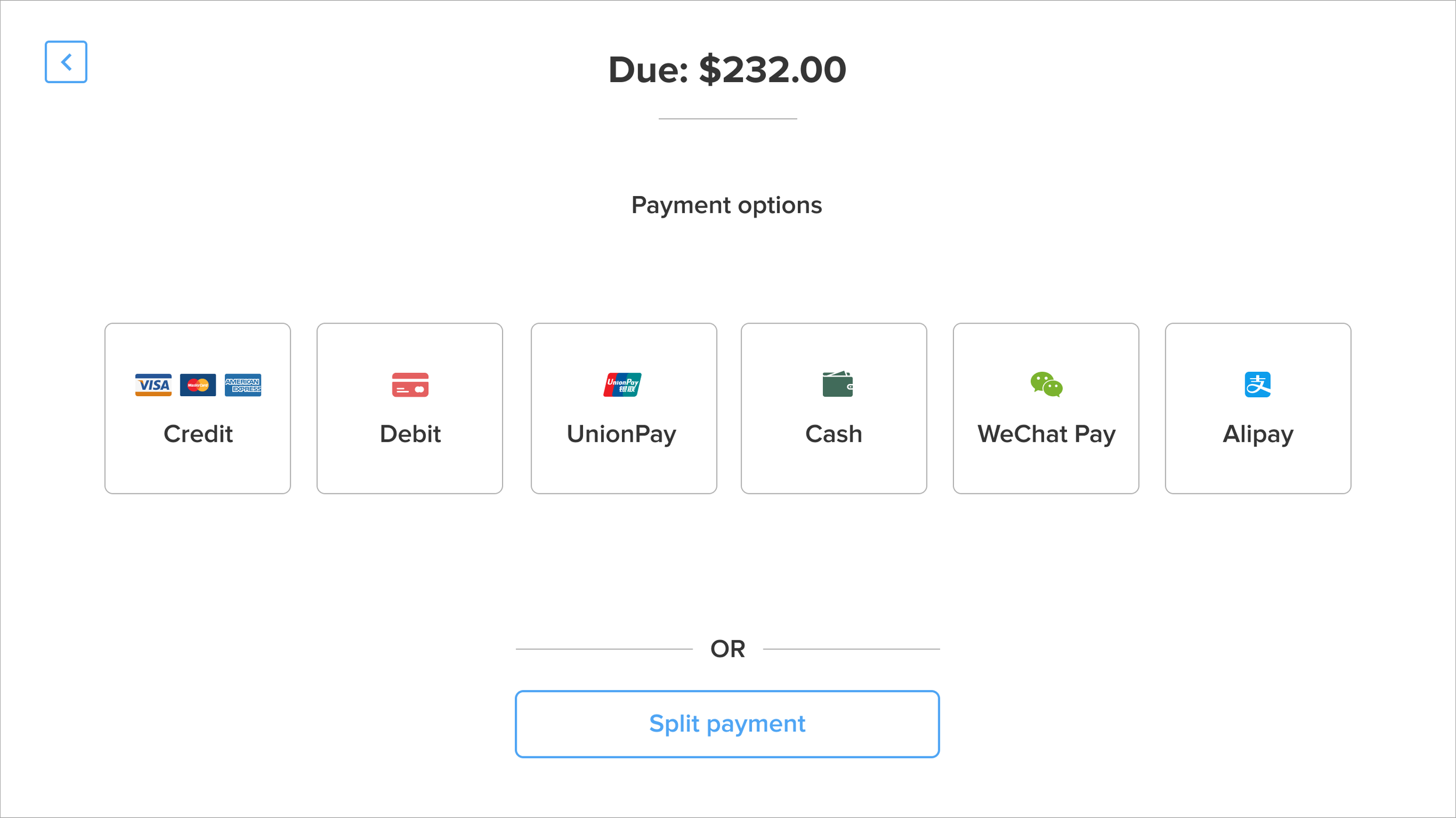 Payment options