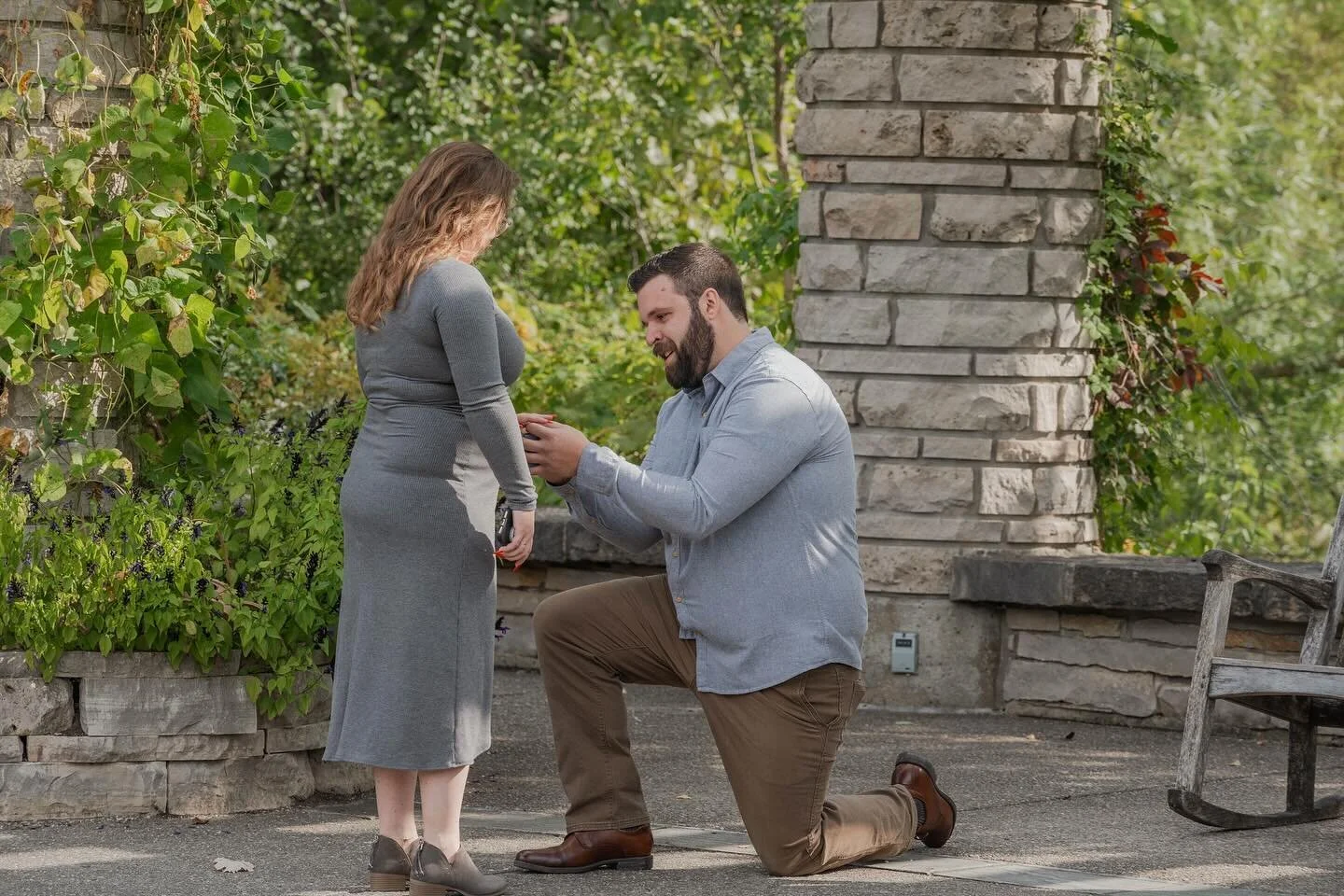 She said yes! #surprise #proposal #engagement #engagementring #annarbor