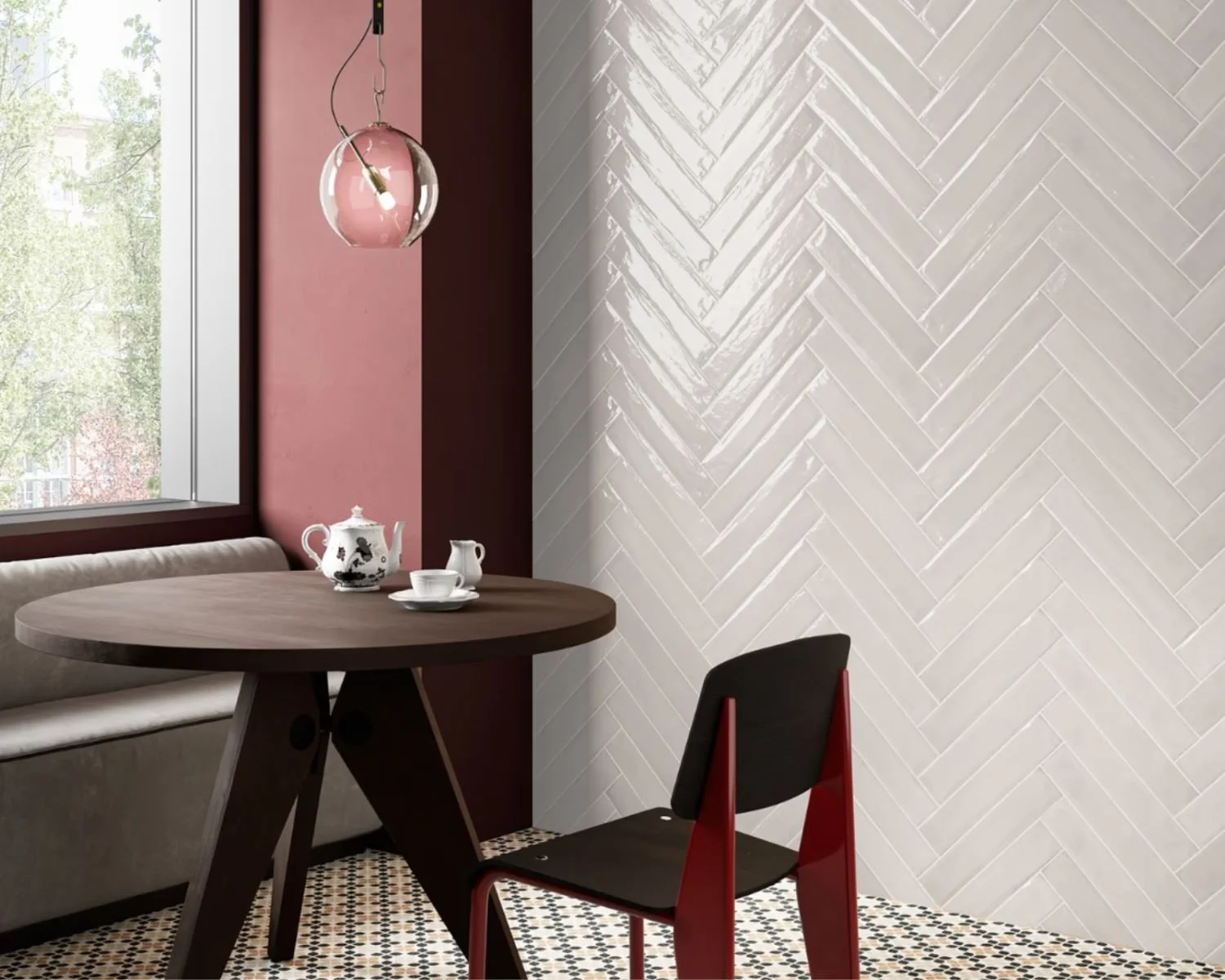 The Paint Collection Porcelain Subway Tile in Bianco White