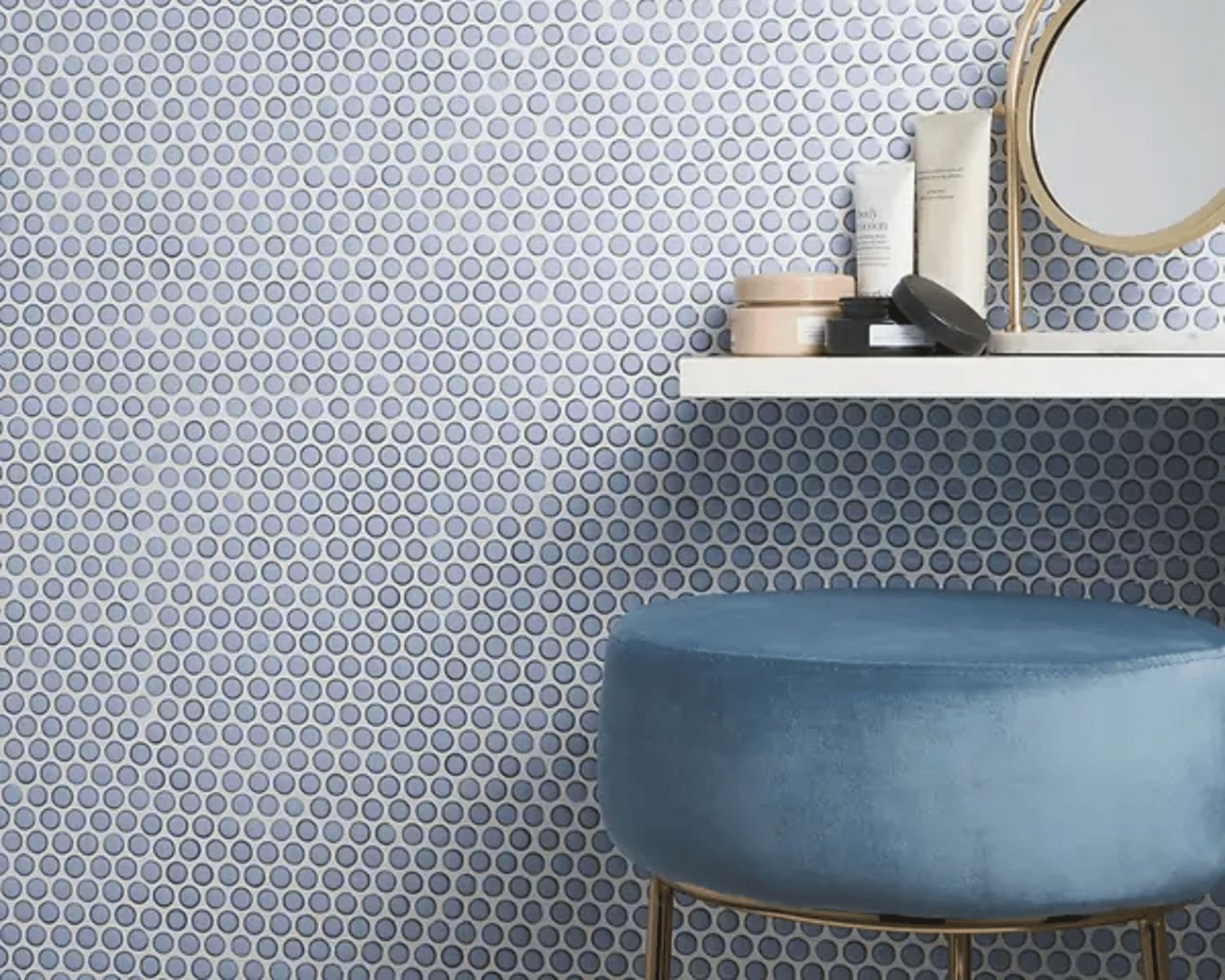 Blue penny tile