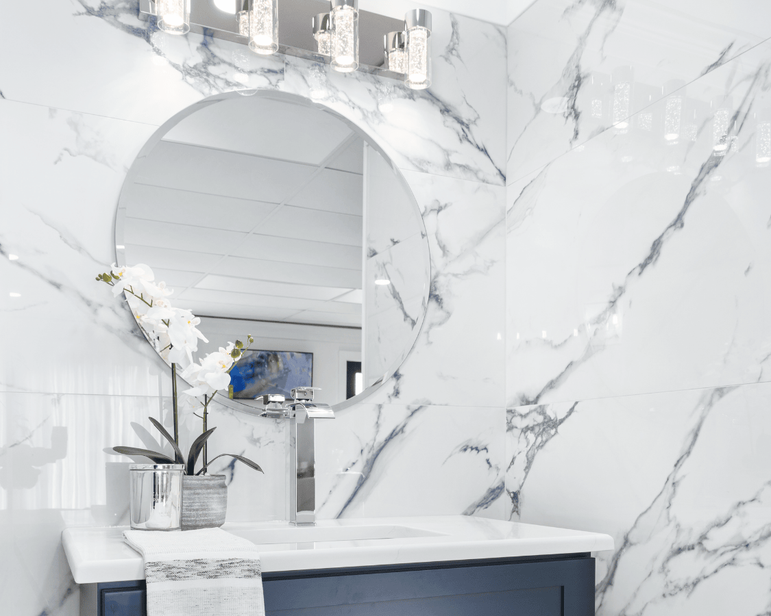 2026 Bathroom Color Trends - Large Format Tiles